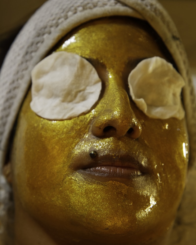 Serene facial treatment setting with soft natural lighting